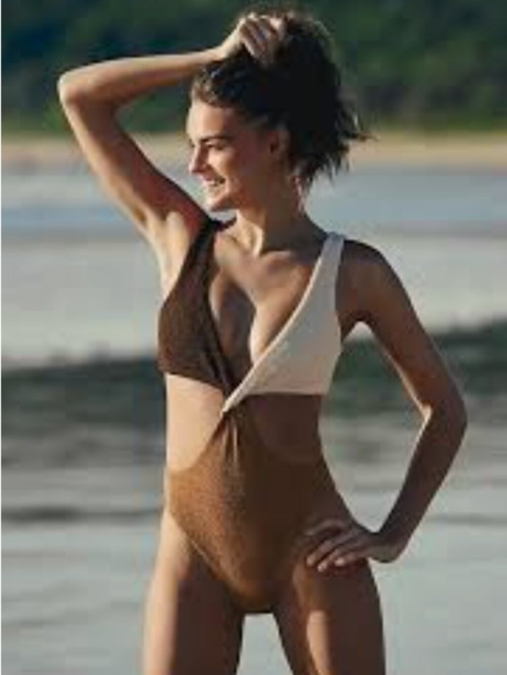 Free People Women's It's Now Cool "The Vee Crimp" One Piece Swimsuit XL NWT - Picture 4 of 6